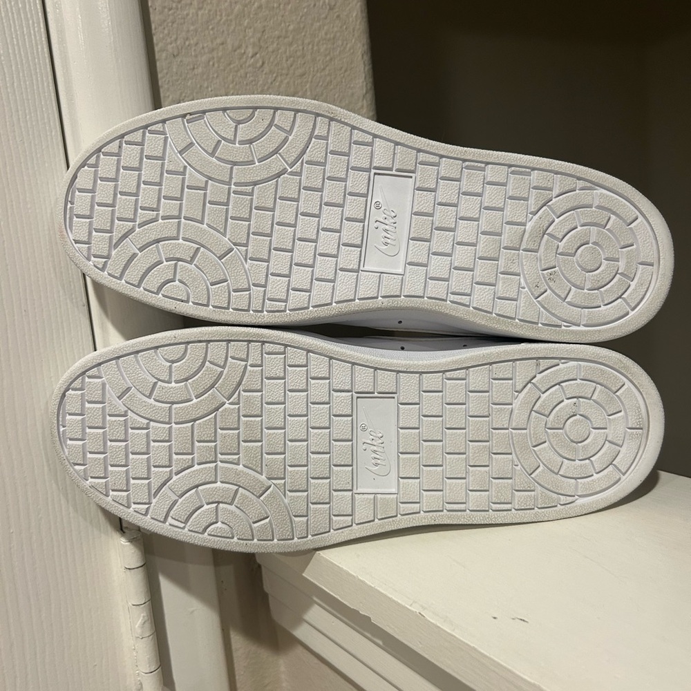 Nike Women White Orange CI0808-100 Court Blanc Athletic Sneakers Shoes Size 11 - Picture 7 of 9